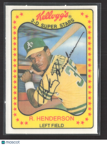 1981 Kellogg's 3-D Super Stars Rickey Henderson #33