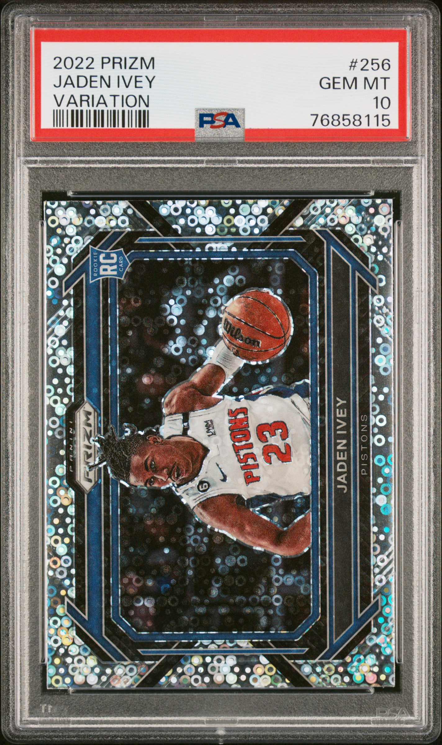 2022-23 Panini Prizm Jaden Ivey Fast Break Variation Rookie RC PSA 10