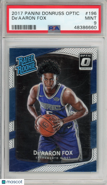 2017 Panini Donruss Optic De'aaron Fox #196 Rookie PSA 9