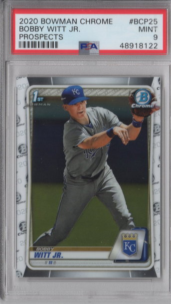 2020  Bowman Chrome Prospects Bobby Witt Jr. PSA 9
