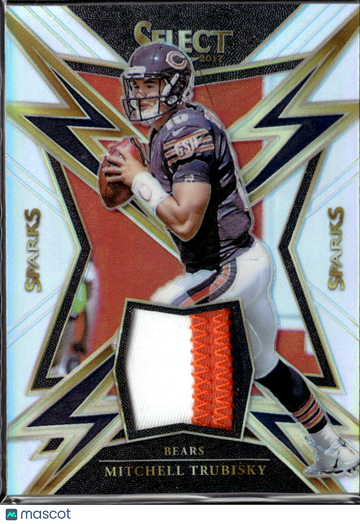Mitchell Trubisky 2018 Panini Select Sparks Player-worn material Memorabilia /99 Chicago Bears
