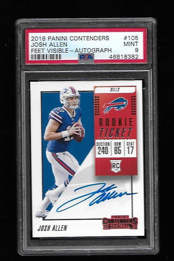 2018 CONTENDERS JOSH ALLEN FEET VISABLE AUTO