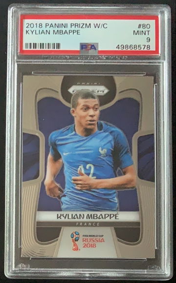 Kylian Mbappe 2018 Prizm World Cup #80 PSA 9