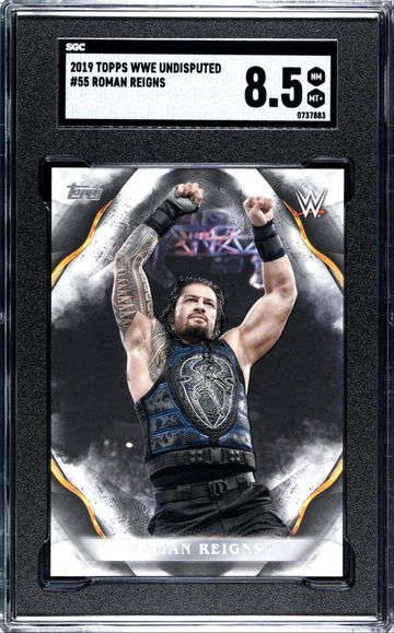 2019 Topps WWE Undisputed #55 Roman Reigns - Graded SGC 8.5 NM-MT+ Pro Wrestling