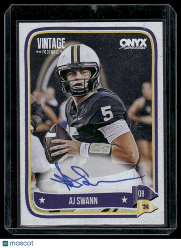 2024 Onyx Vintage AJ Swann #VAAJSW Autographs AU