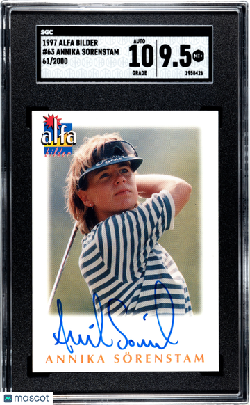 1997 Alfa Bilder Annika Sorenstam #63 Rookie SGC 9.5