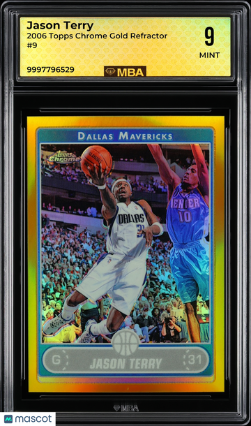 2006 Topps Chrome Jason Terry #9 Gold Refractor MBA 9