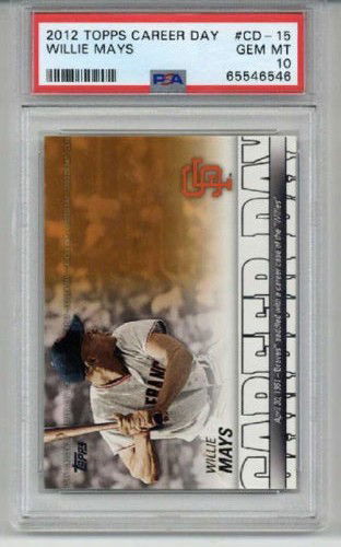 2012 TOPPS CAREER DAY #CD-15 WILLIE MAYS BASEBALL CARD GIANTS PSA 10