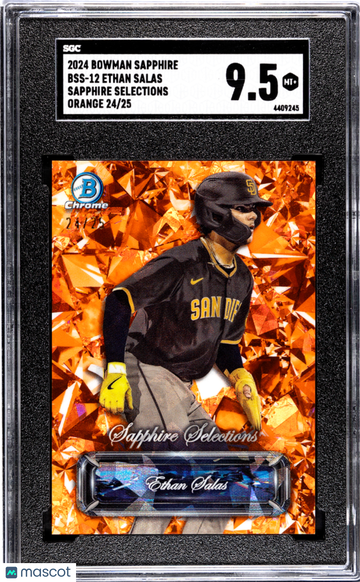 2024 Bowman Sapphire Ethan Salas #BSS-12 Selections Orange SGC 9.5