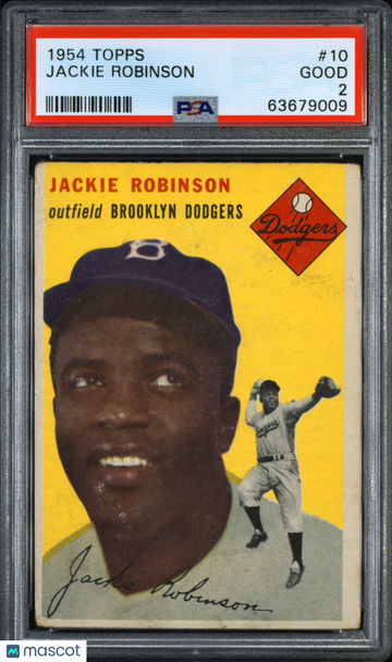 1954 Topps Jackie Robinson #10 PSA 2