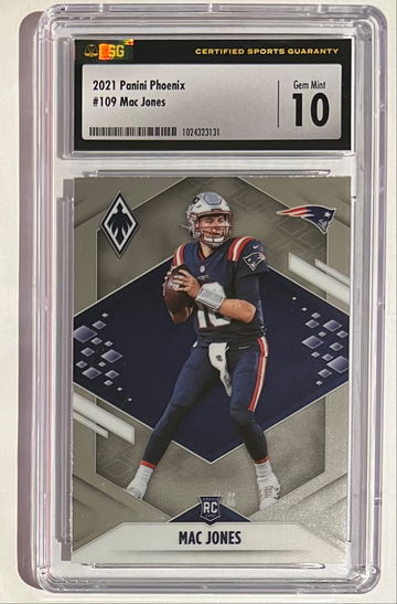 2021 Phoenix Mac Jones Patriots Rookie CSG 10