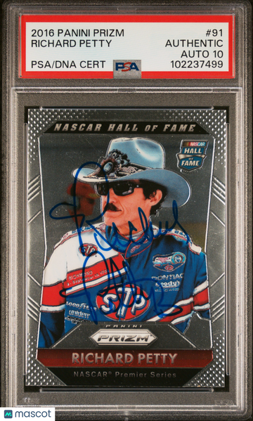 2016 Panini Prizm Richard Petty #91 PSA A Auto 10