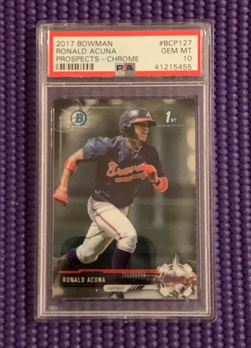 Ronald Acuna 2017 Bowman Chrome 1st PSA 10