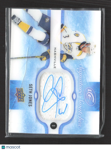 2016 2015 Upper Deck Ice Signature Swatches Seth Jones #SS-SJ Signature Swatches Memorabilia
