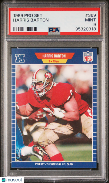 1989 Pro Set Harris Barton #369 PSA 9