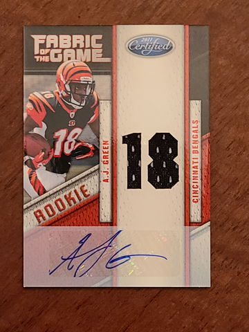 2011 Panini Certified AJ Green Rookie Auto 25/30