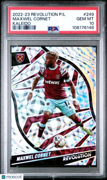 2022-23 Panini Revolution Premier League Maxwel Cornet #249 Kaleido PSA 10