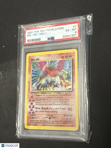 2001 Pokemon Neo Revelation Ho-Oh Holo PSA 6 #7