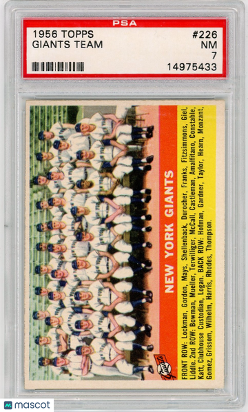 1956 Topps Giants Team #226 PSA 7
