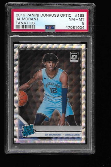 2019 Donruss Optic Fanatics JA Morant PSA 8