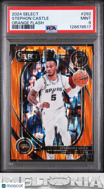 2024-25 Panini Select Stephon Castle #292 Orange Flash Prizm RC PSA 9