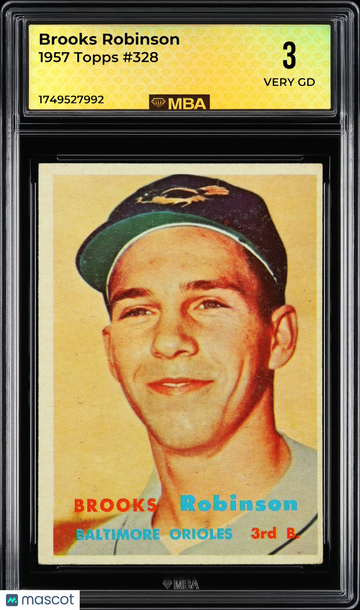 1957 Topps Brooks Robinson #328 RC MBA 3
