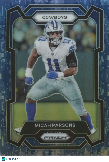 Micah Parsons 2023 Prizm Blue Camo Prizm SSP Dallas Cowboys 16/25