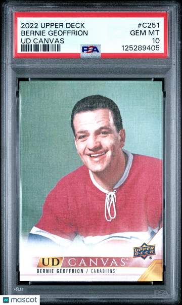 2022-23 Upper Deck UD Canvas Bernie Geoffrion #C251 Retired PSA 10