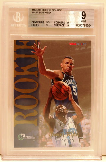 1994-95 Hoops Schick #8 Jason Kidd (ROOKIE) BGS 9 MINT (HIGHEST GRADED)
