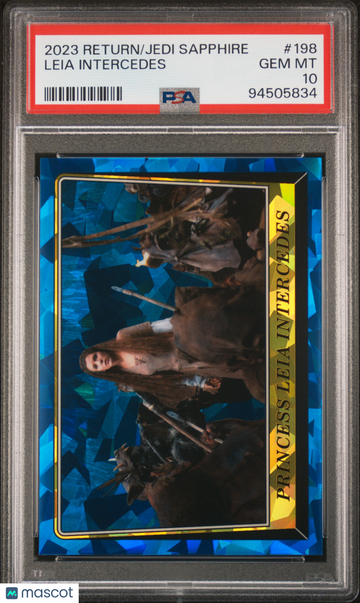2023 Topps Chrome Sapphire Star Wars Return Of The Jedi Leia Intercedes #198 PSA 10