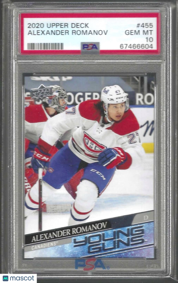2020 Upper Deck Alexander Romanov #455 PSA 10