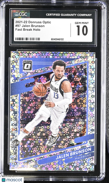 2021-22 Panini Donruss Optic Jalen Brunson #97 Fast Break Holo CGC 10