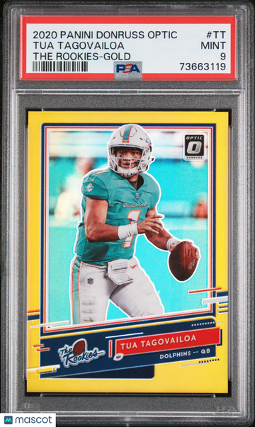 2020 Panini Donruss Optic The Rookies Tua Tagovailoa #TT The Rookies Gold PSA 9