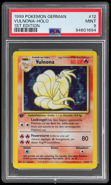 1999 Pokemon Base Set Ninetales German 1st Edition PSA 9