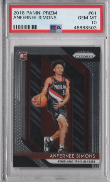 2018 Prizm Anfernee Simons PSA 10