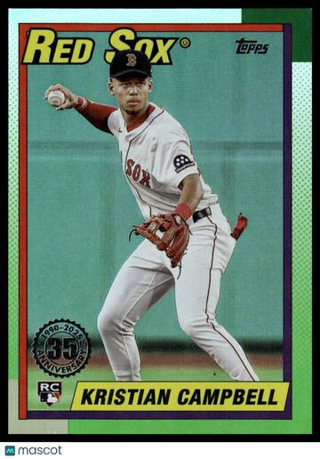 2025 Topps Update Kristian Campbell #U90-36 1990 Topps Baseball 35th Anniversary
