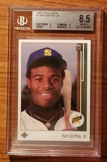 1989 upper deck Ken Griffey Jr #1 bgs 8.5 near mint