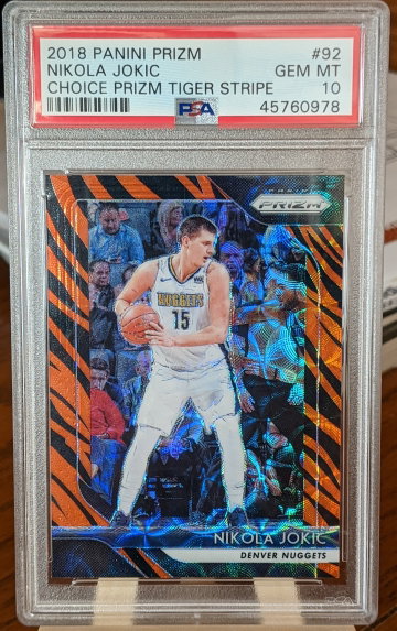 Nikola Jokic 2018 Prizm Choice Tiger Stripe