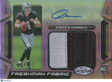 2023 Aidan O'Connell Patch Rookie Panini Authentic