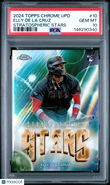 2024 Topps Chrome Update Stratospheric Stars Elly De La Cruz #10 PSA 10