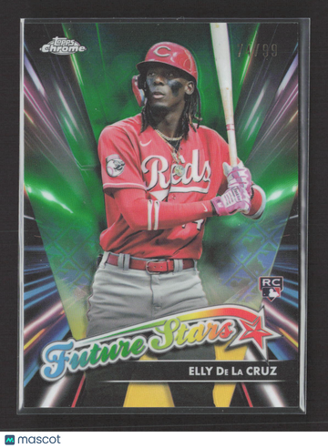 2024 Topps Chrome Future Stars Elly De La Cruz #FSLE-1 Green RayWave /99 RC