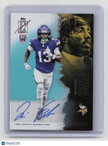 /225 2025 Topps Signature Class Tai Felton #134 Teal Auto RC