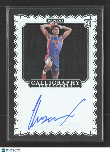 2023 Panini Calligraphy Signatures Ausar Thompson CAL-AST RC Auto Basketball Card Detroit Pistons