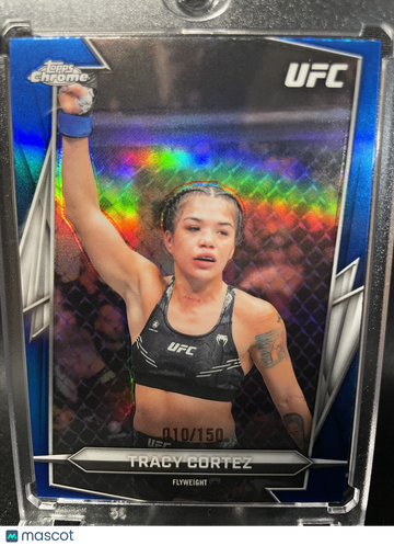 2026 Topps Chrome UFC Tracy Cortez #58 Blue Refractor /150