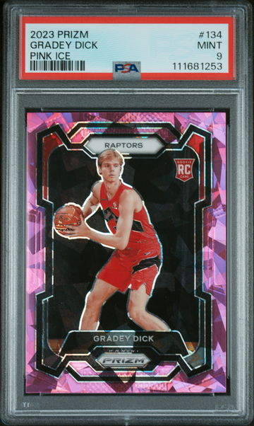 2023 Panini Prizm Pink Ice Gradey Dick #134 PSA 9