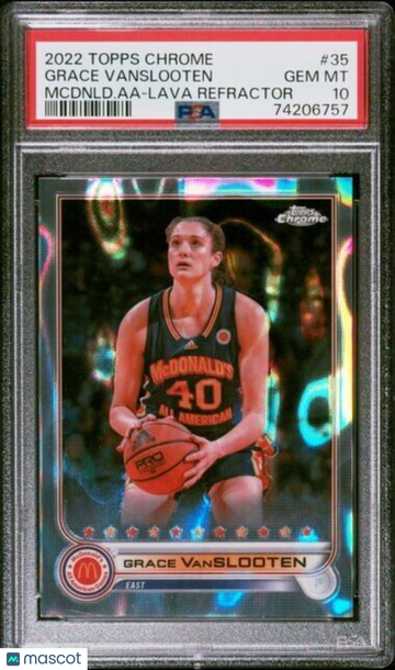 2021-22 Topps Chrome Mcdonalds All American Basketball Grace VanSlooten PSA 10