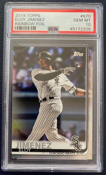 Eloy Jimenez 2019 Topps Series 2 #670 Rainbow Foil PSA 10