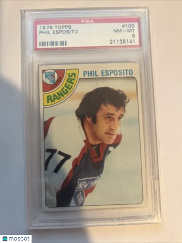 1978-79 Topps Phil Esposito #100 Set Base PSA 8