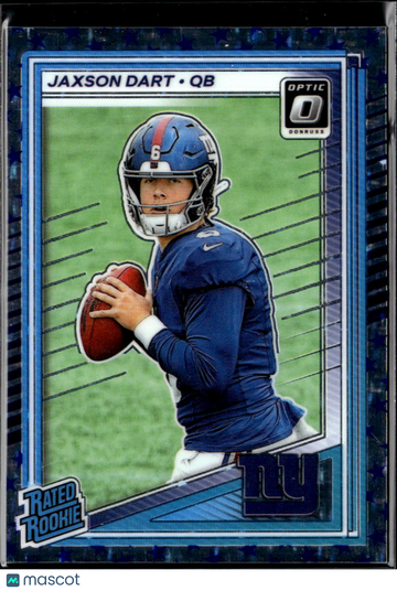 Jaxson Dart 2025 Panini Donruss Optic Prizm Blue Stars New York Giants