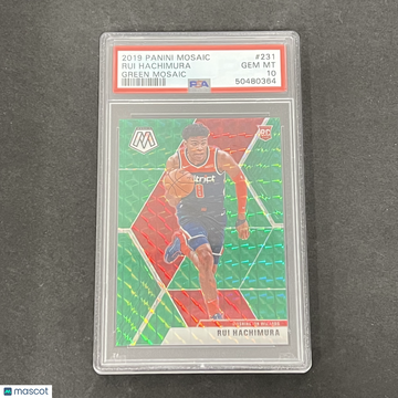 2019 Panini Mosaic Rui Hachimura #231 Green PSA 10